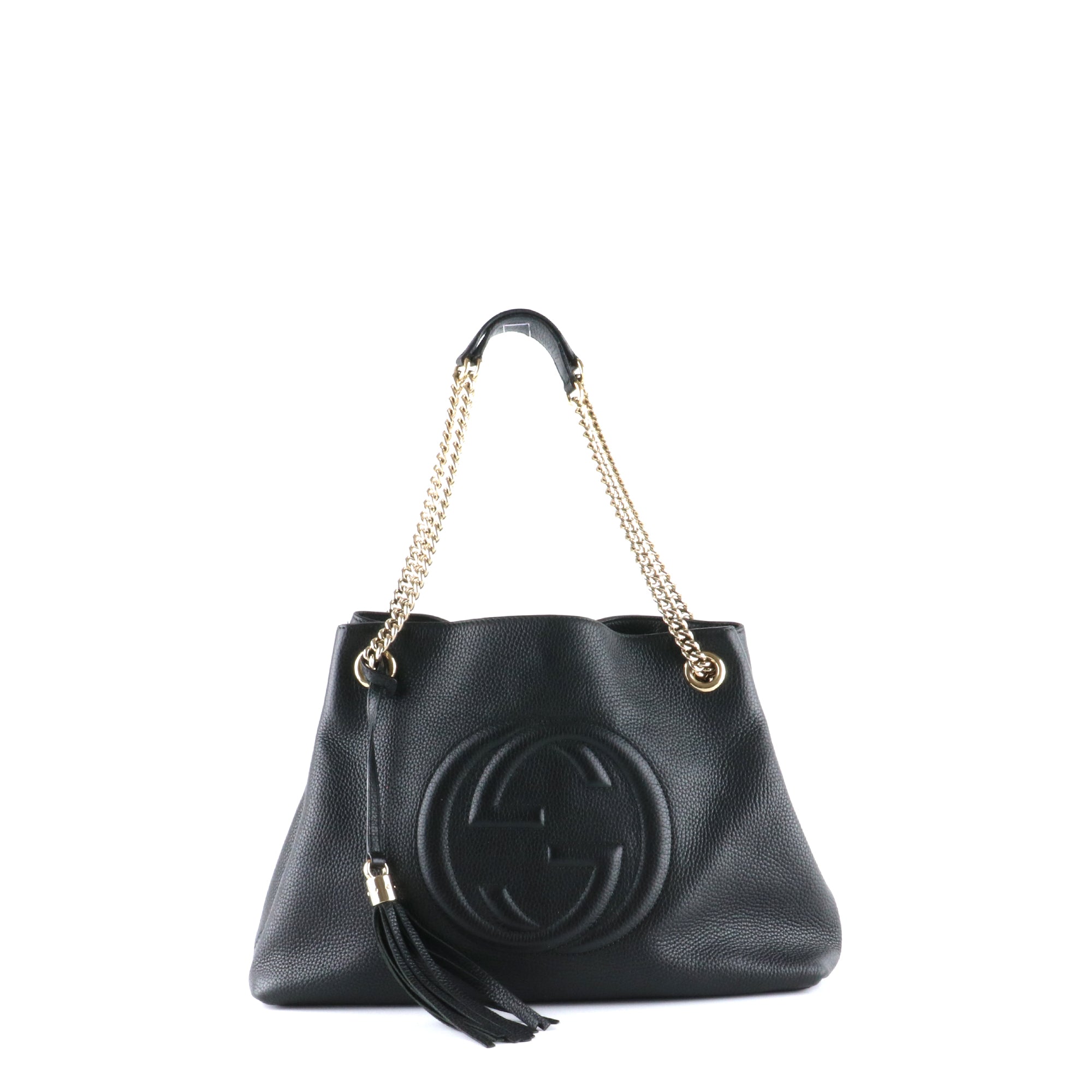 GUCCI - Soho tote bag in black grained leather 