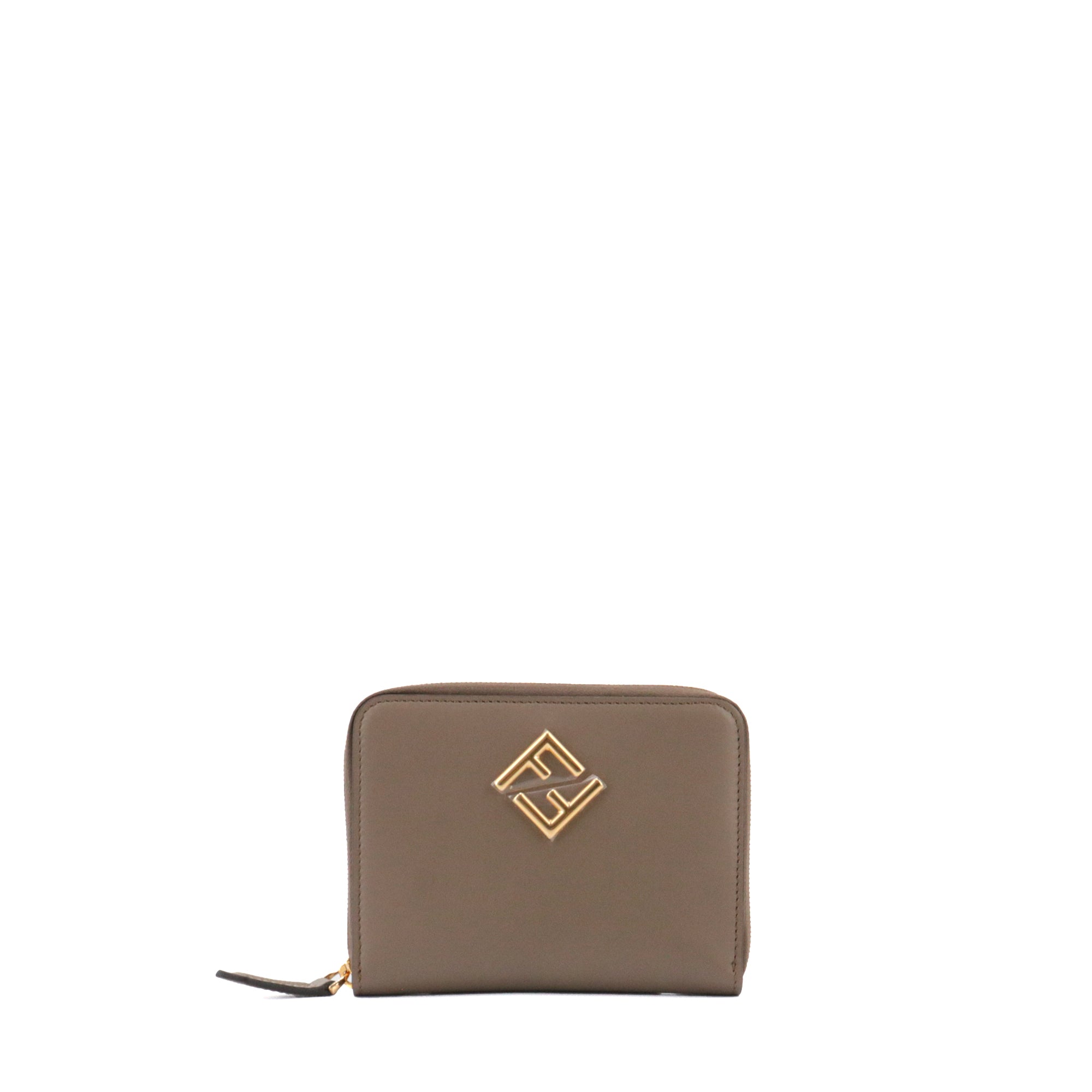 FENDI - Fendi Diamonds wallet in taupe leather
