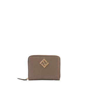 FENDI - Fendi Diamonds wallet in taupe leather
