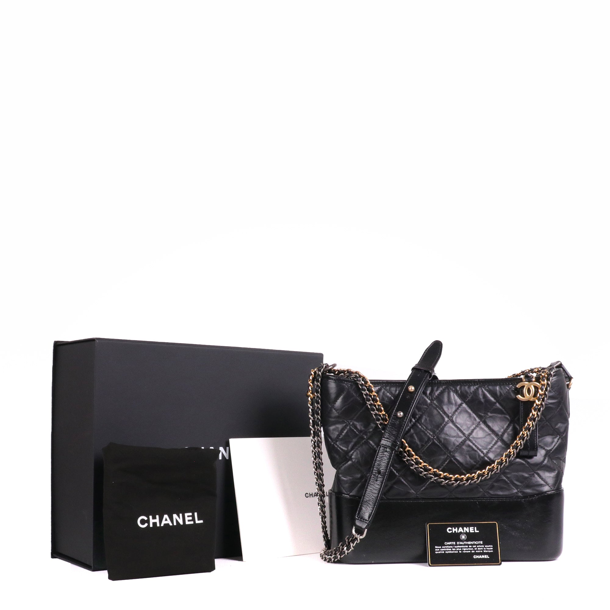 CHANEL - Gabrielle Chanel backpack in navy blue tweed