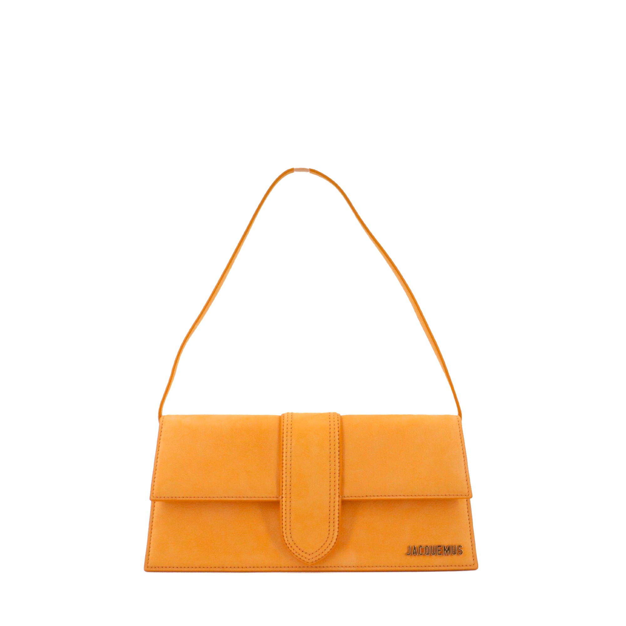 JACQUEMUS - Bambino long shoulder bag in black smooth leather