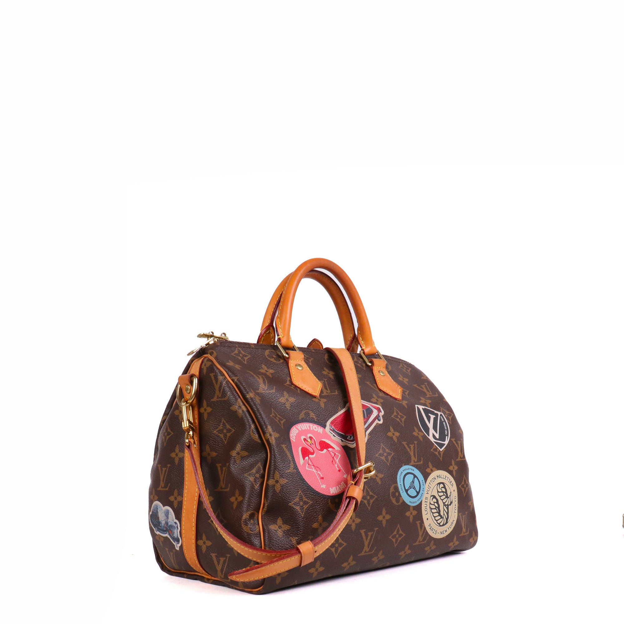 LOUIS VUITTON - Speedy 30 shoulder strap Damier Ebony