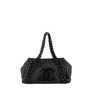 CHANEL - Chanel Rhodoid shoulder bag in black leather