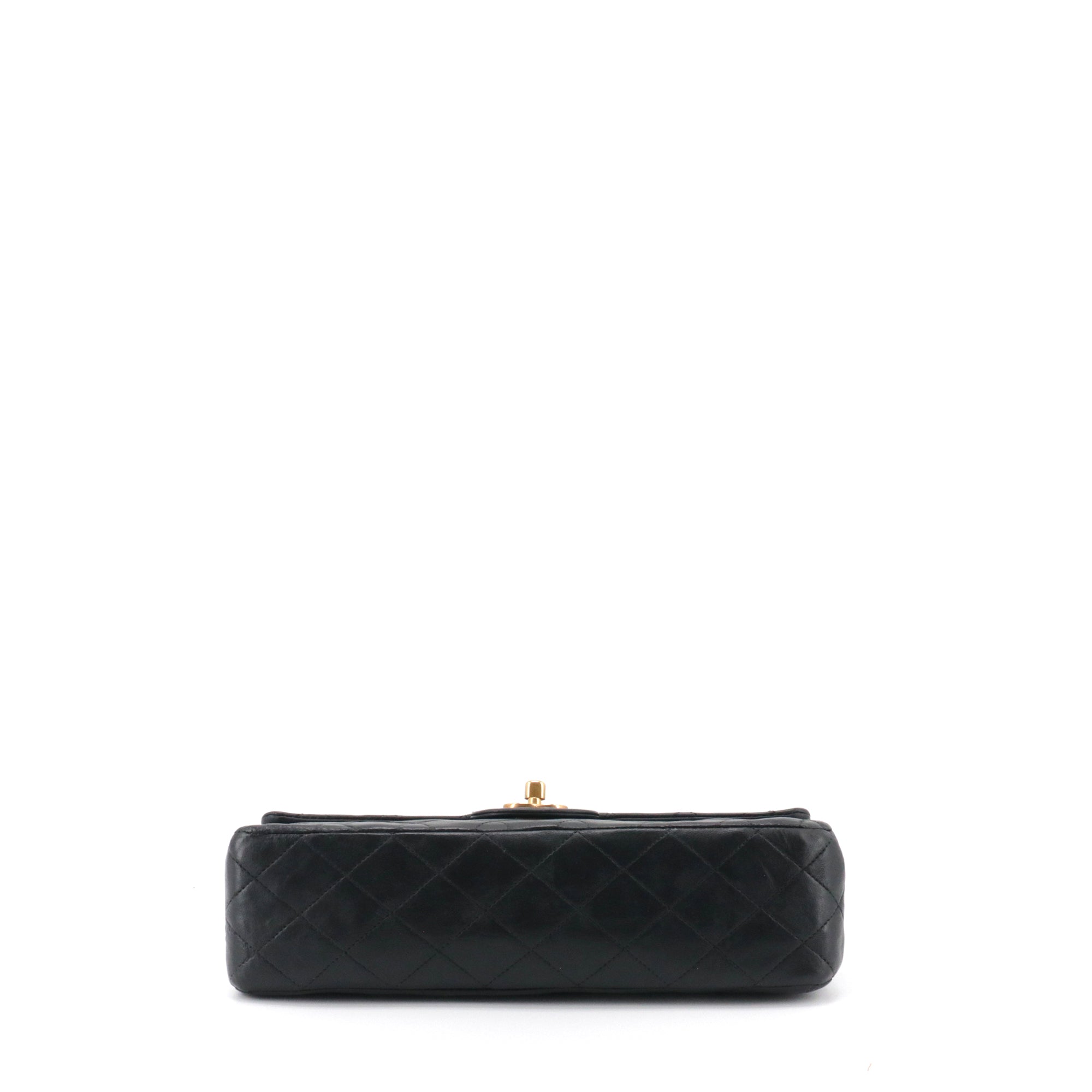 CHANEL - Sac à main Classique/Timeless Chanel 11.12 double flap Chanel en cuir lisse noir vintage