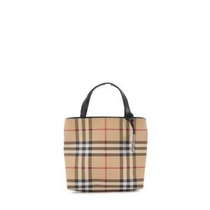 BURBERRY - Burberry check canvas handbag