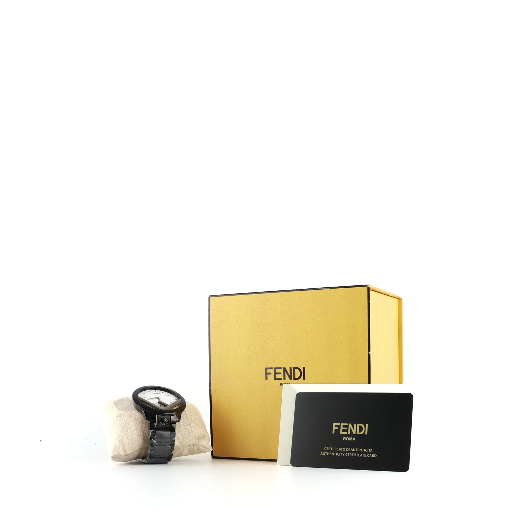 FENDI - Montre F IS FENDI 41mm en métal noir
