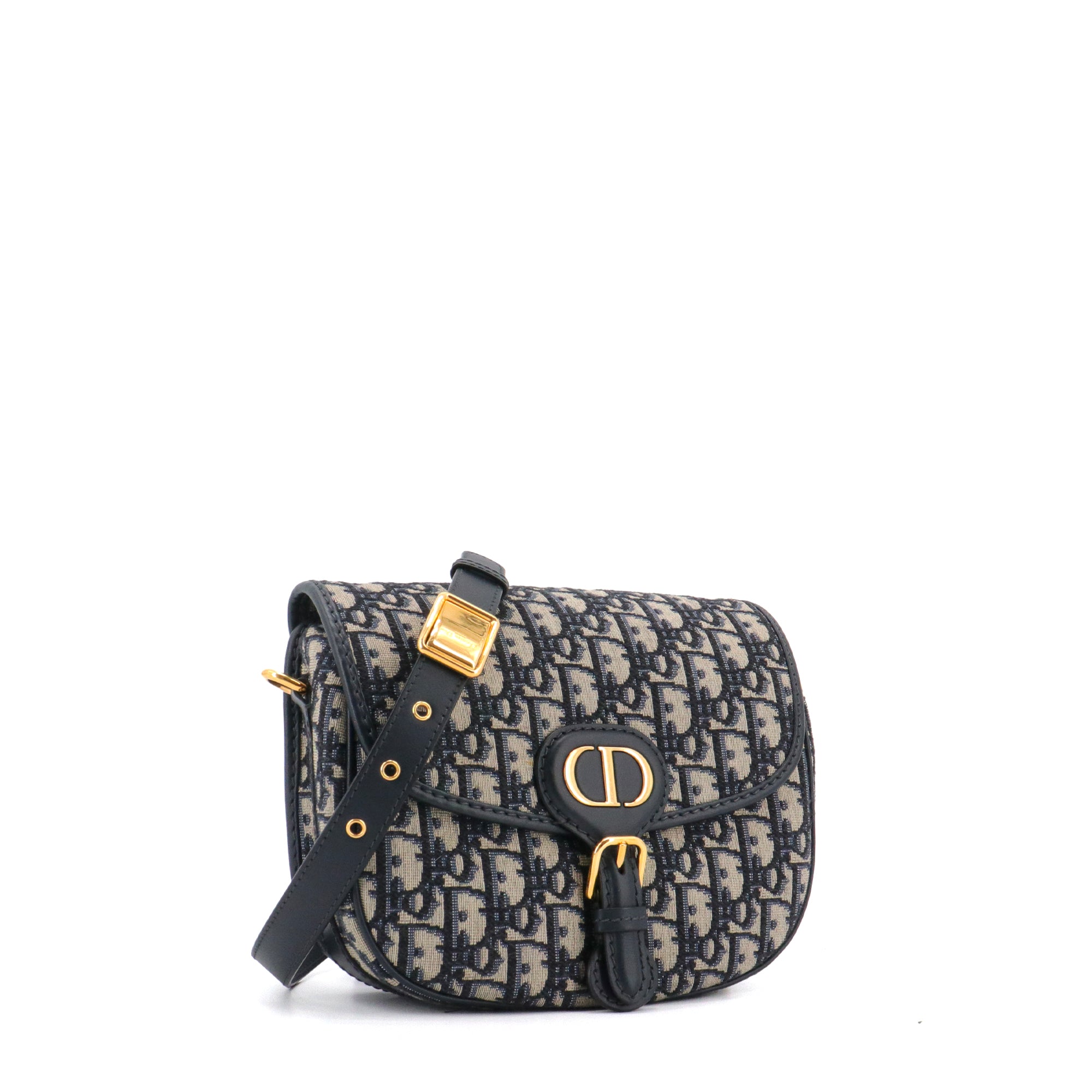 DIOR - Bobby Dior shoulder bag in navy blue Dior oblique canvas