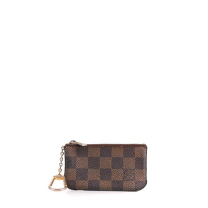LOUIS VUITTON - Pochette-clés Louis Vuitton en toile damier ébène