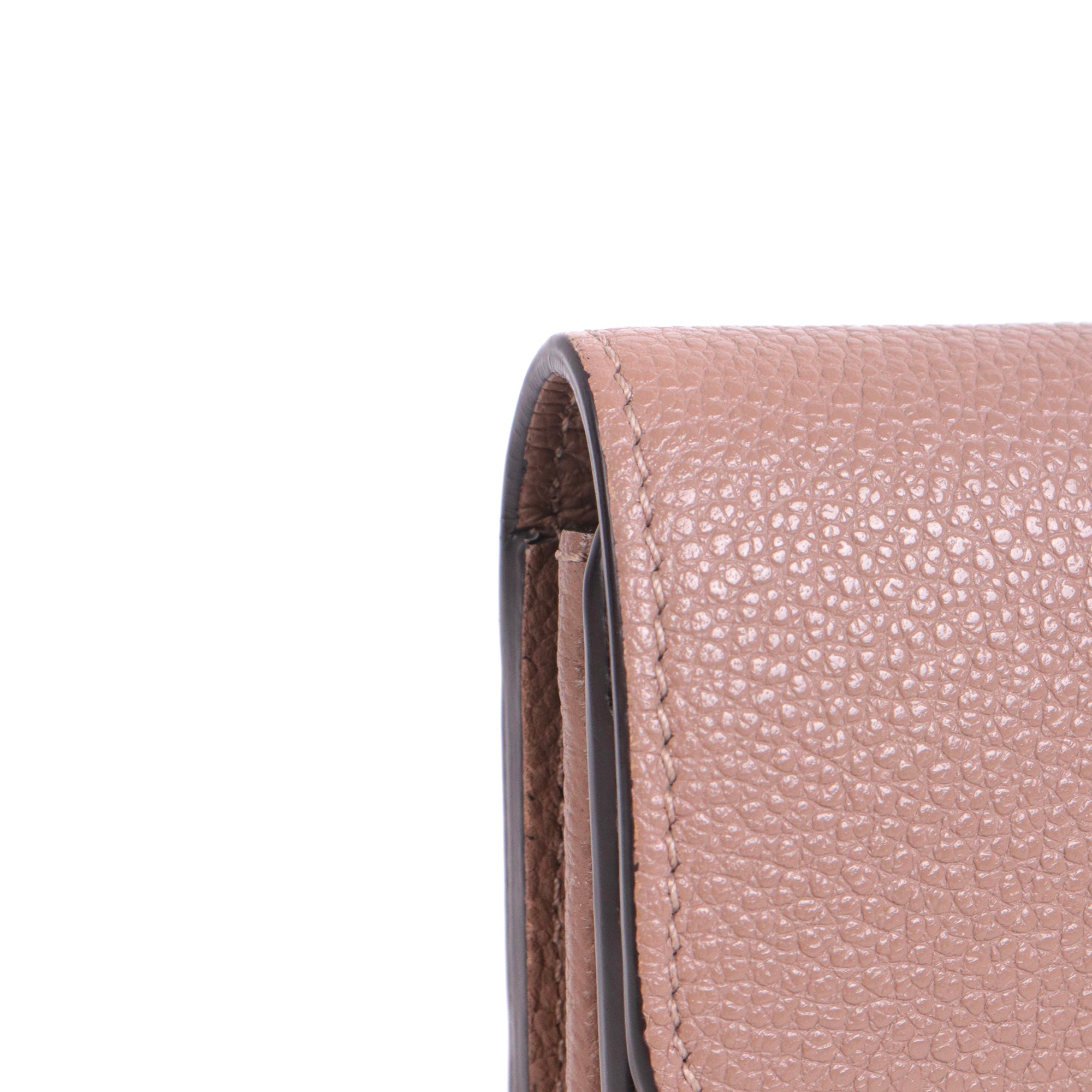 LOUIS VUITTON - Portefeuille Sarah Louis Vuitton en cuir Monogram Empreinte taupe