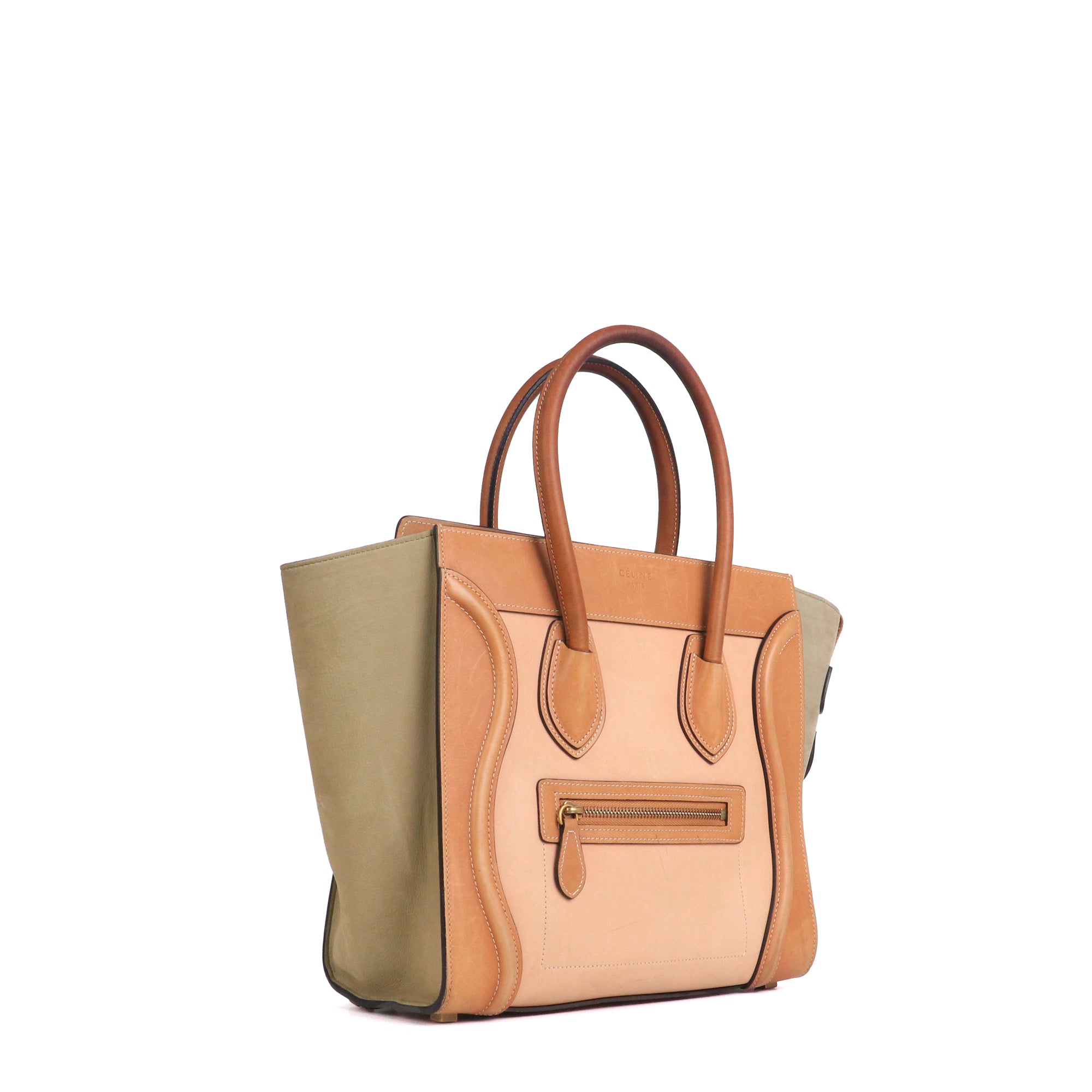 CELINE - Two-tone Luggage handbag
