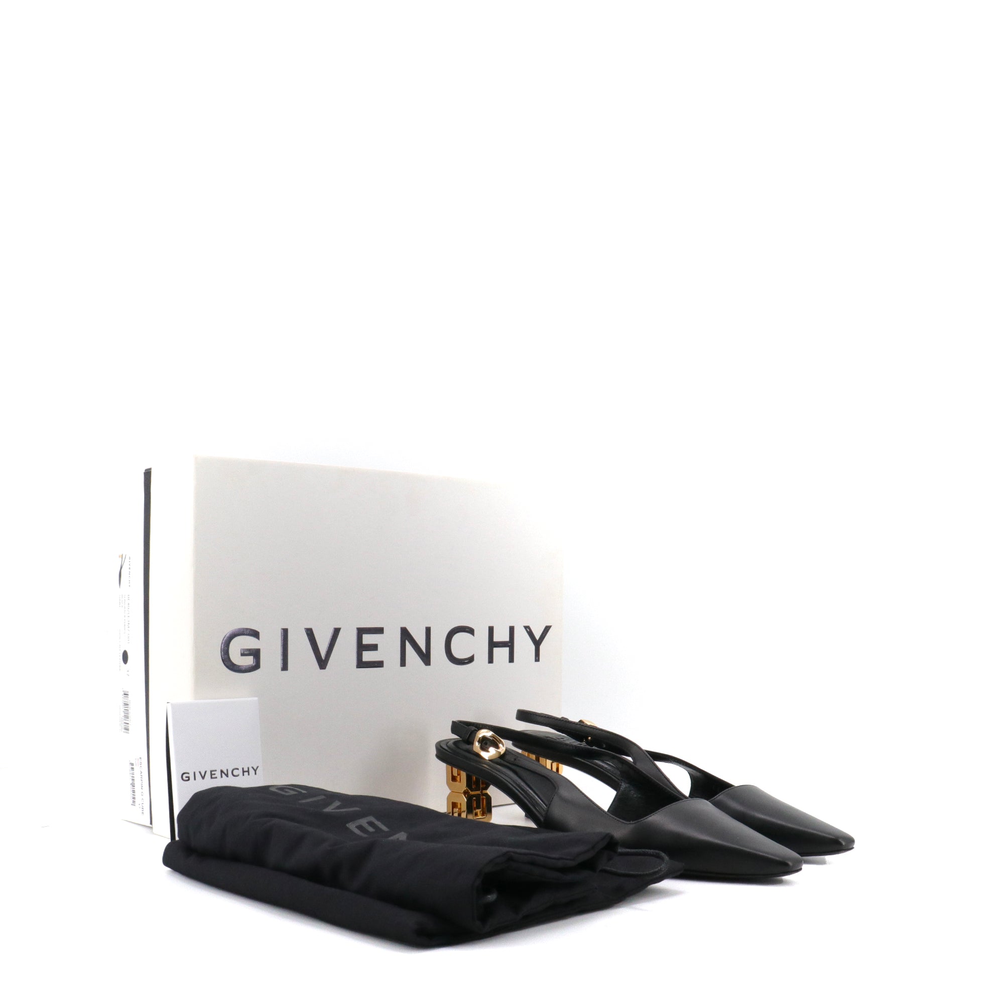 GIVENCHY - Escarpins G Cube Givenchy en cuir noir (T37)