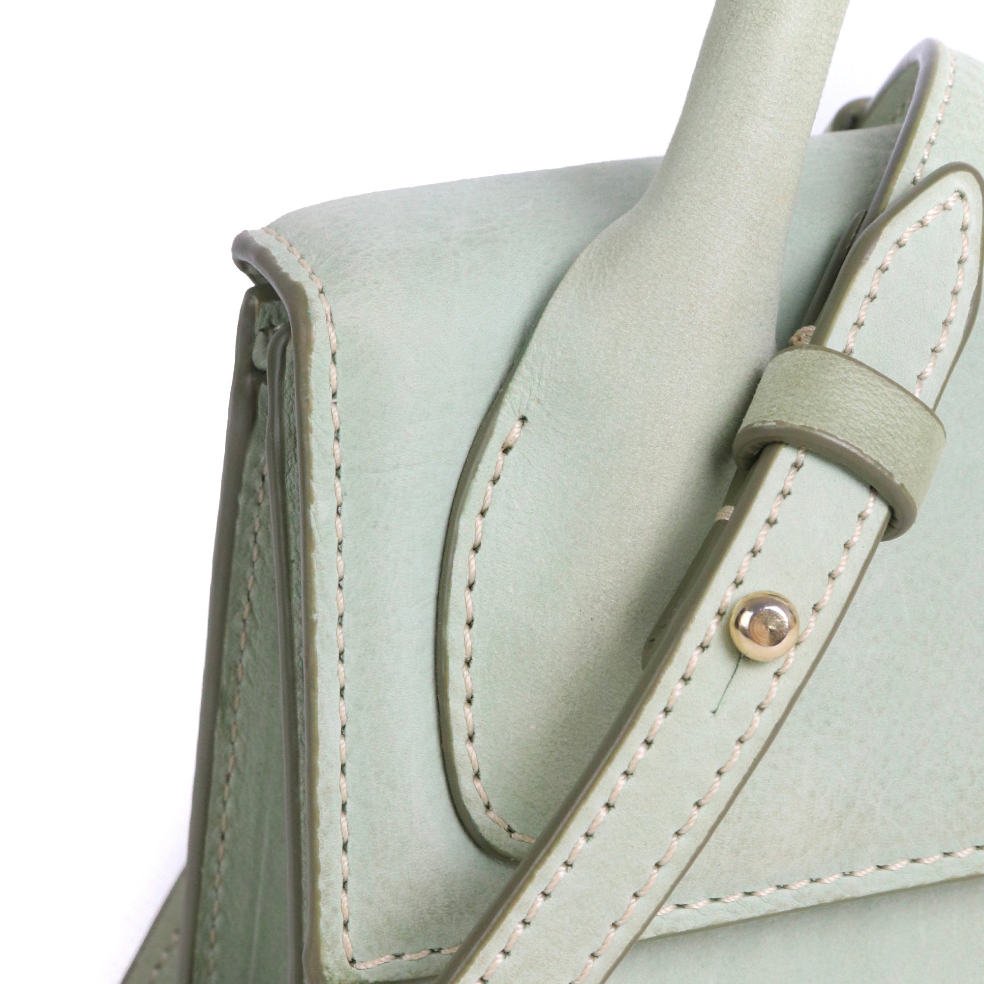 JACQUEMUS - Jacquemus Chiquito long shoulder bag in light green nubuck