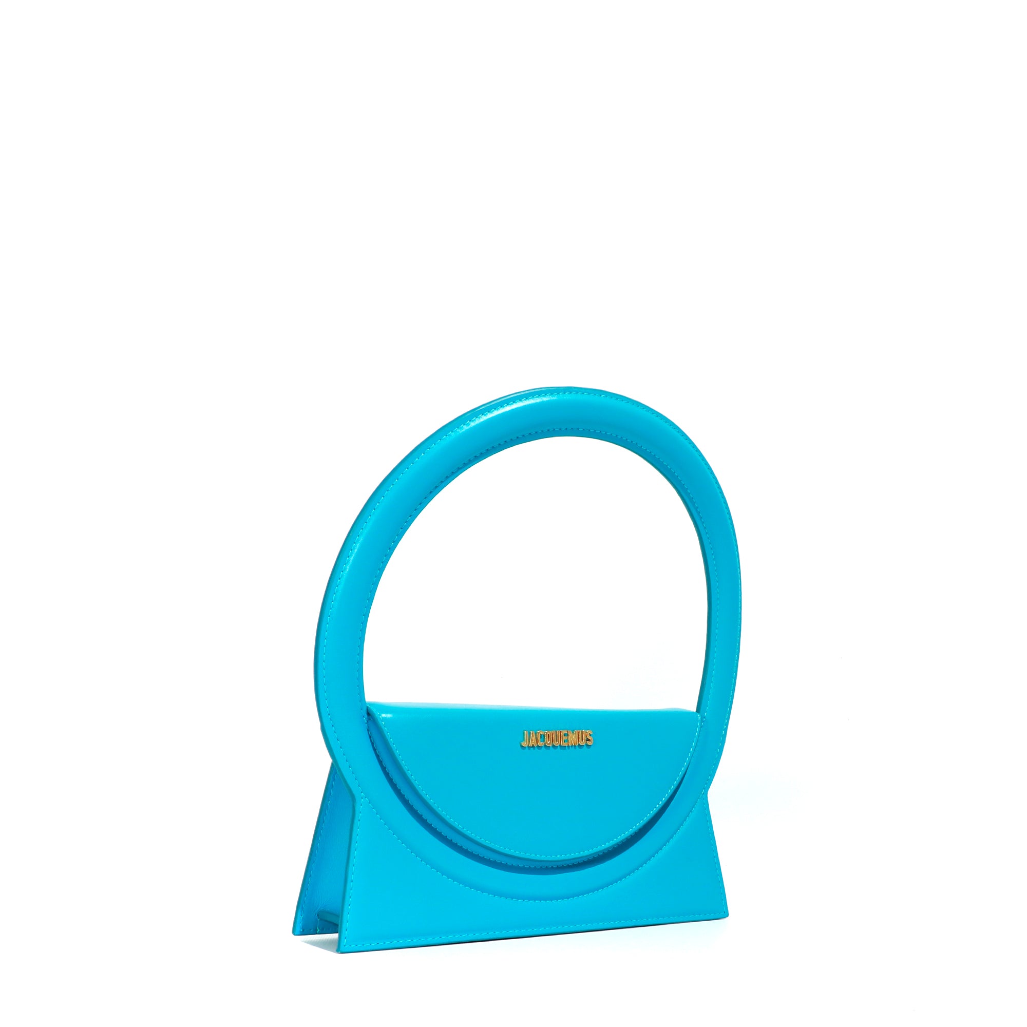 JACQUEMUS - Sac Rond shoulder bag in blue leather