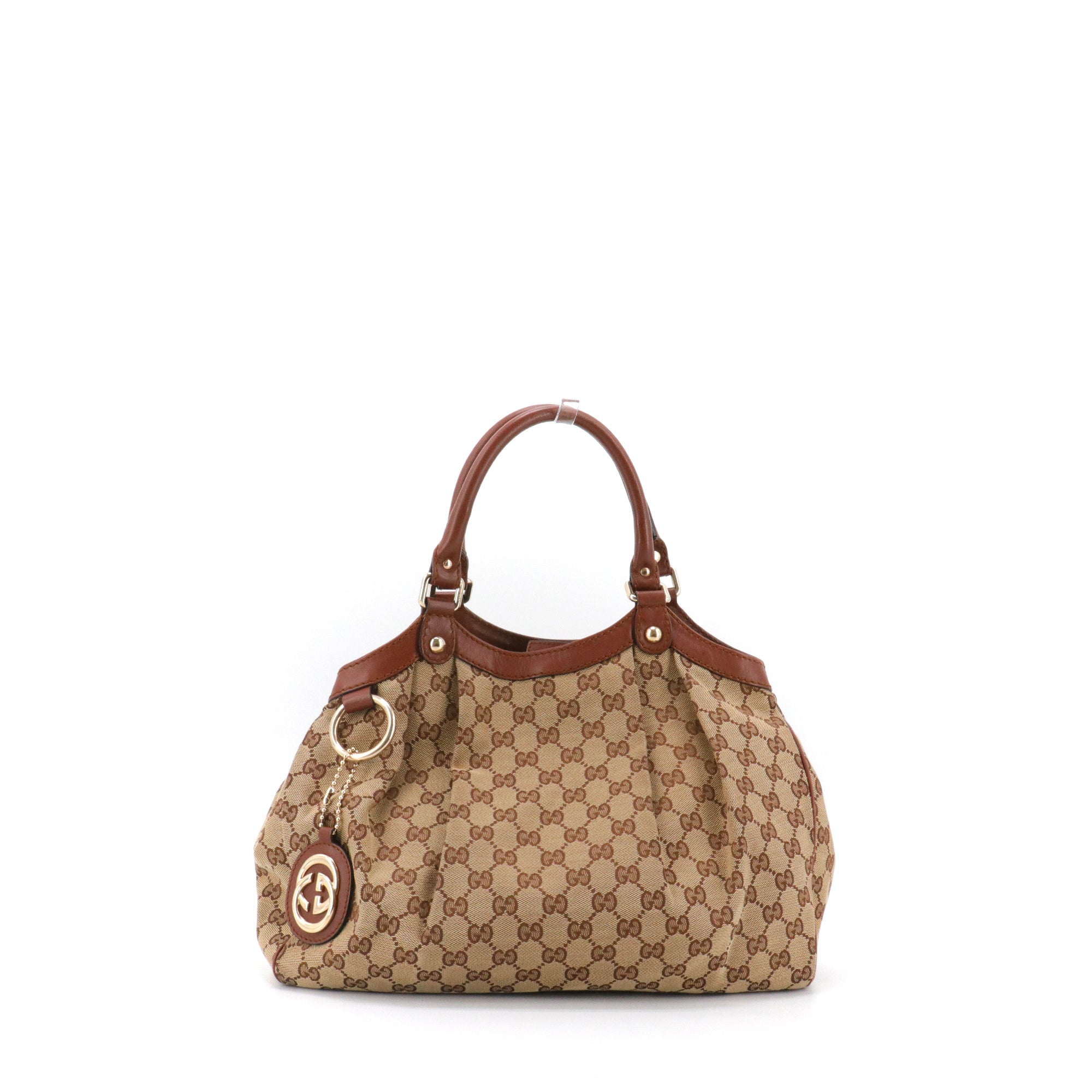 GUCCI - Sac à main Gucci en toile sûpreme GG et cuir marron