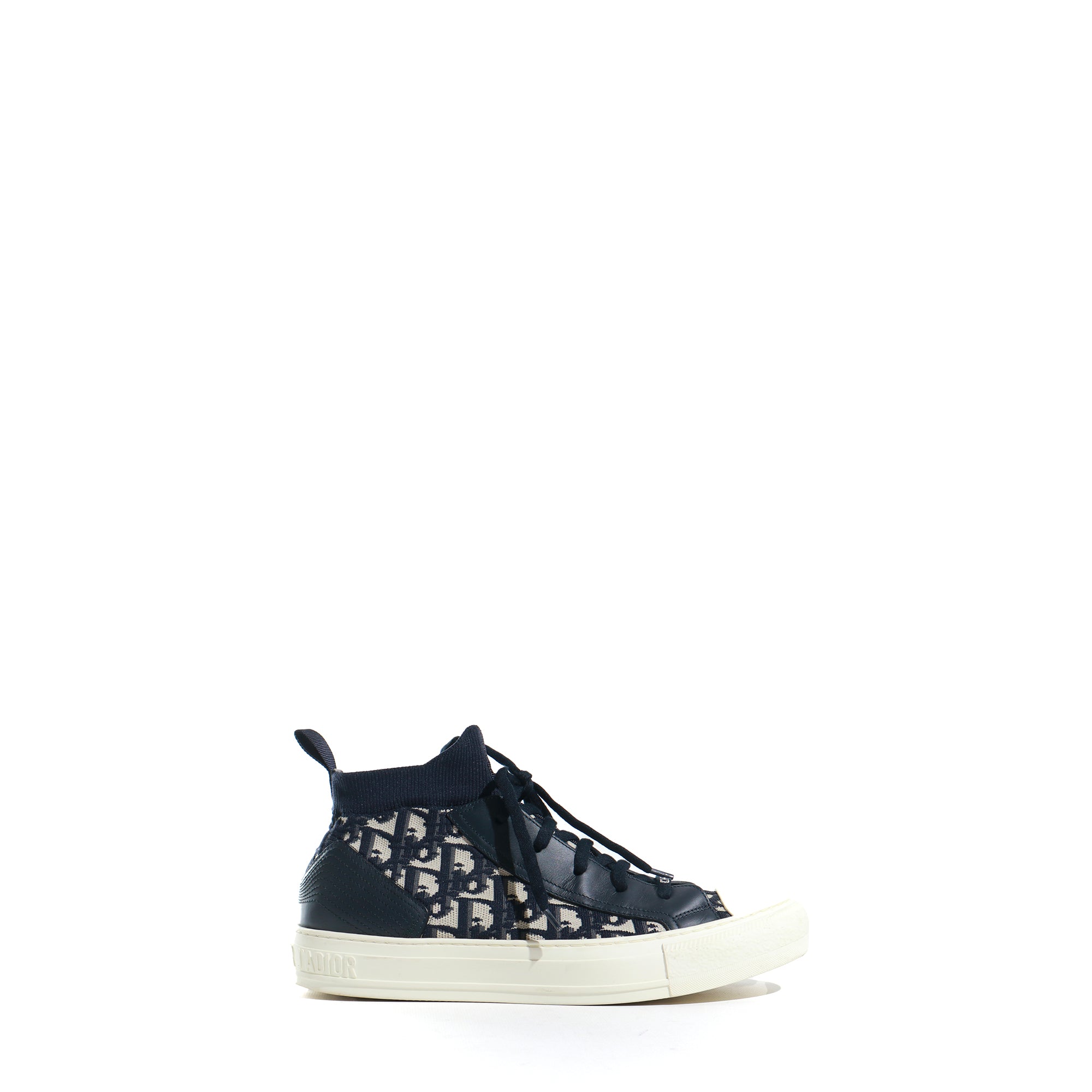 DIOR - Sneakers montantes Walk'N'Dior en toile Dior oblique (T40)