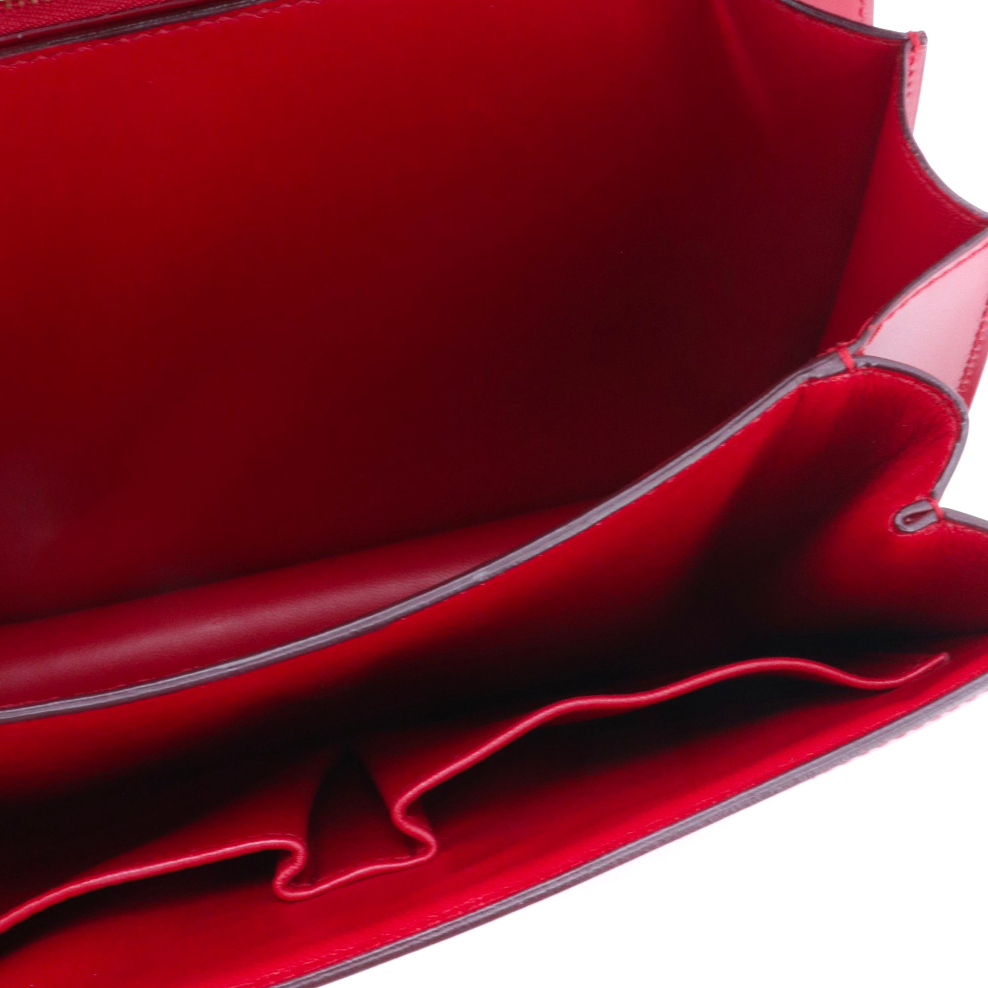 CELINE - Sac à bandoulière Classic Box MM Celine en cuir rouge
