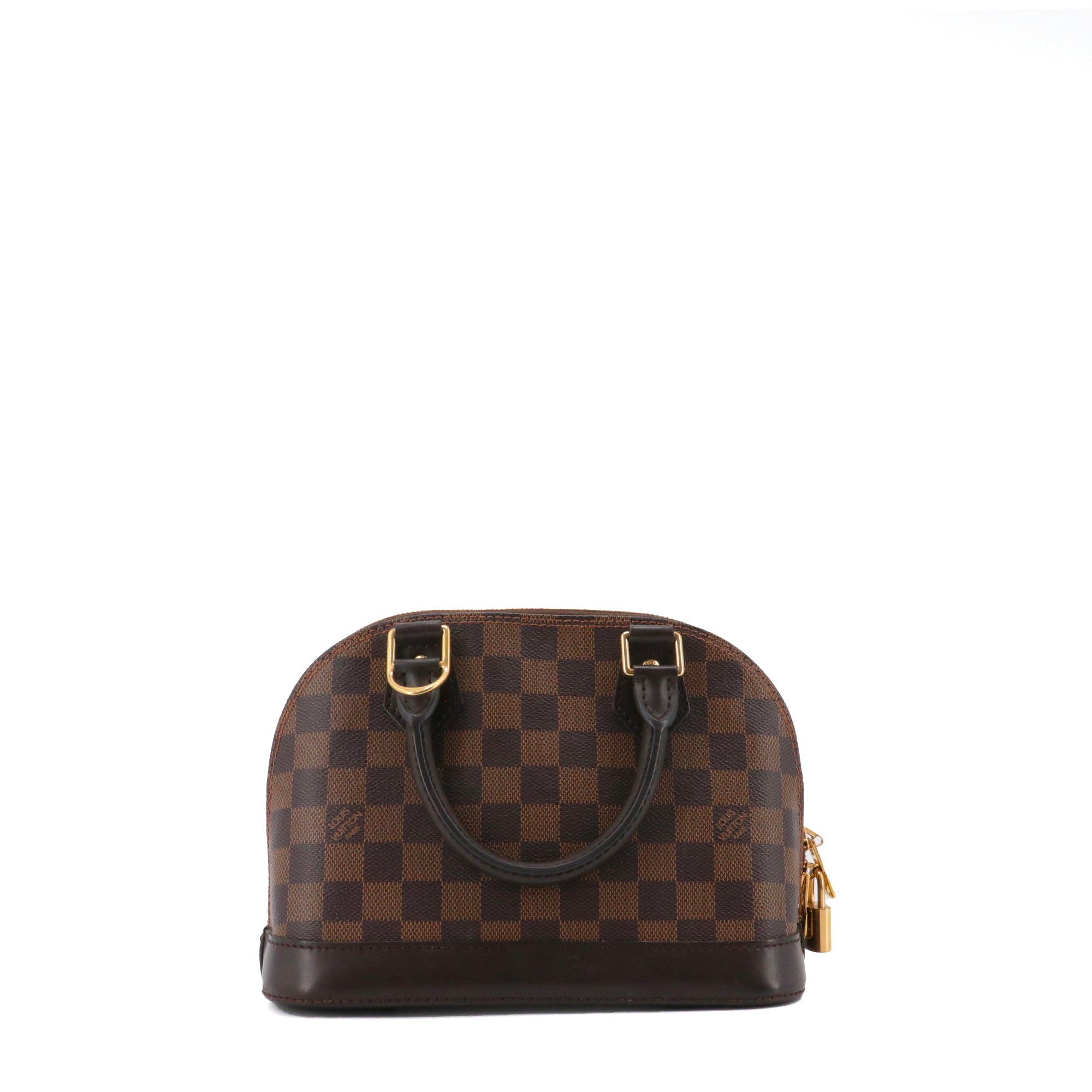 LOUIS VUITTON - Sac à bandoulière Alma BB Louis Vuitton en toile damier ébène