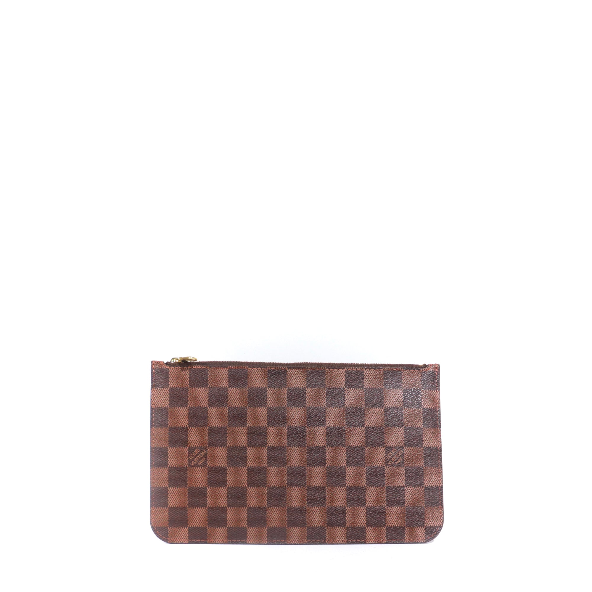 LOUIS VUITTON - Pochette en toile enduite damier ébène