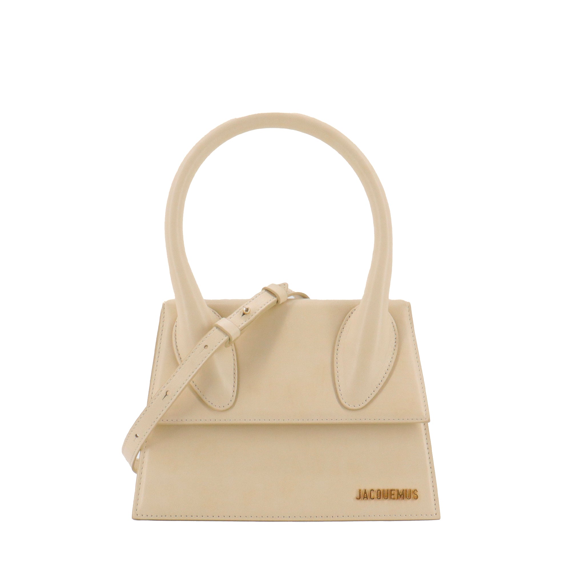 JACQUEMUS - Jacquemus Grand Chiquito shoulder bag in beige leather