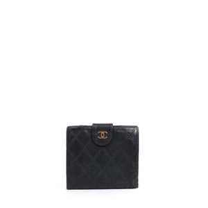 CHANEL - Porte-monnaie Chanel en cuir caviar noir