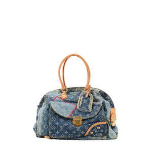 LOUIS VUITTON - Louis Vuitton Bowly handbag in denim patchwork