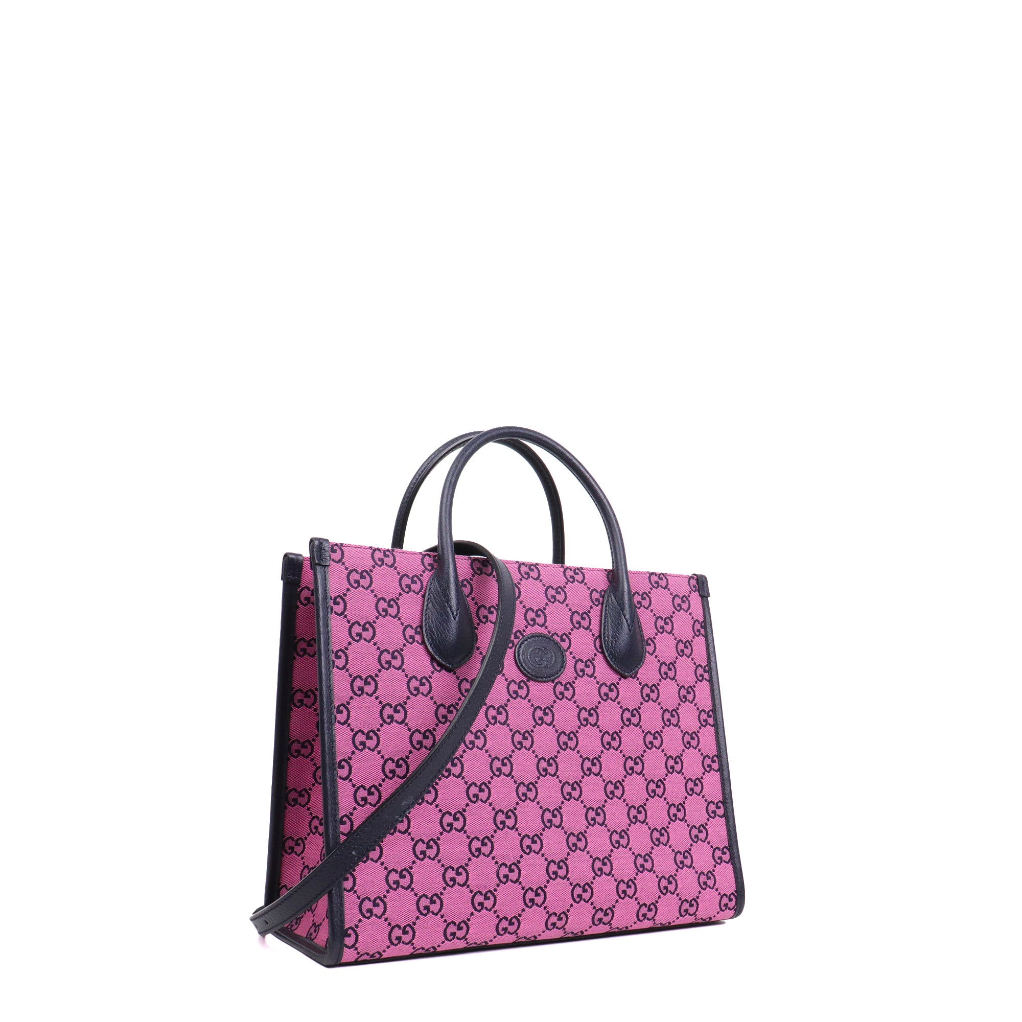 GUCCI - Gucci Bamboo tote bag in black canvas and leather