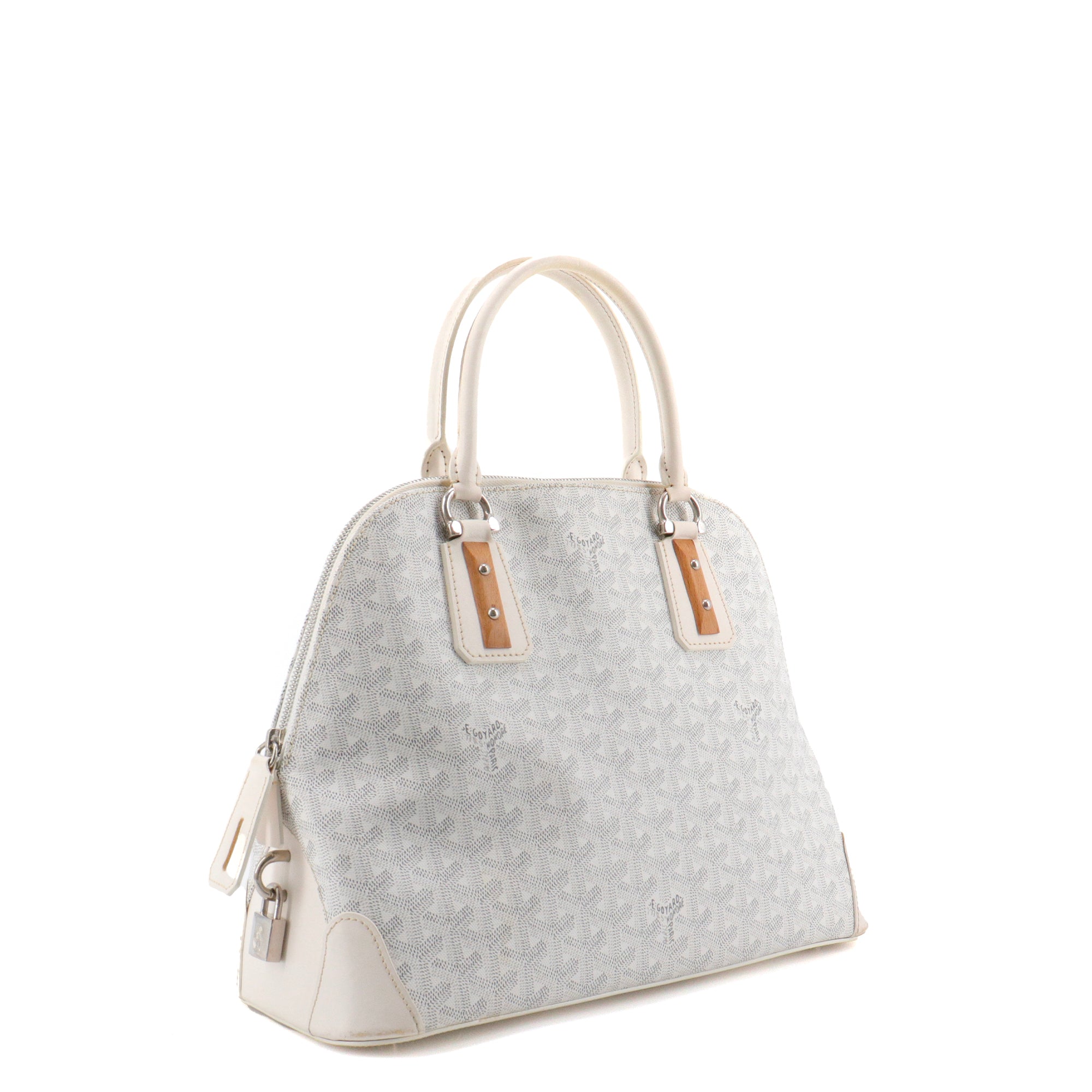 GOYARD - Goyard Vendôme handbag in white monogrammed canvas