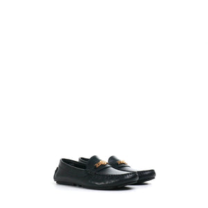 VERSACE - Medaillon Versace loafers in black leather (T37)
