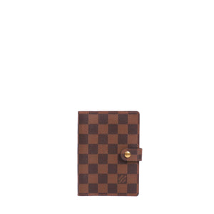 LOUIS VUITTON - Couverture agenda PM Louis Vuitton en toile damier ébène