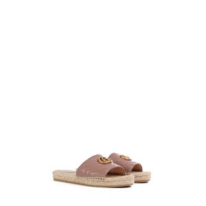 GUCCI - Marmont Gucci sandals in old pink smooth leather (T37)