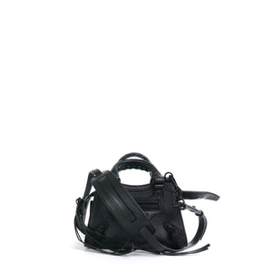 BALENCIAGA - Neo Classic nano shoulder bag in black grained leather