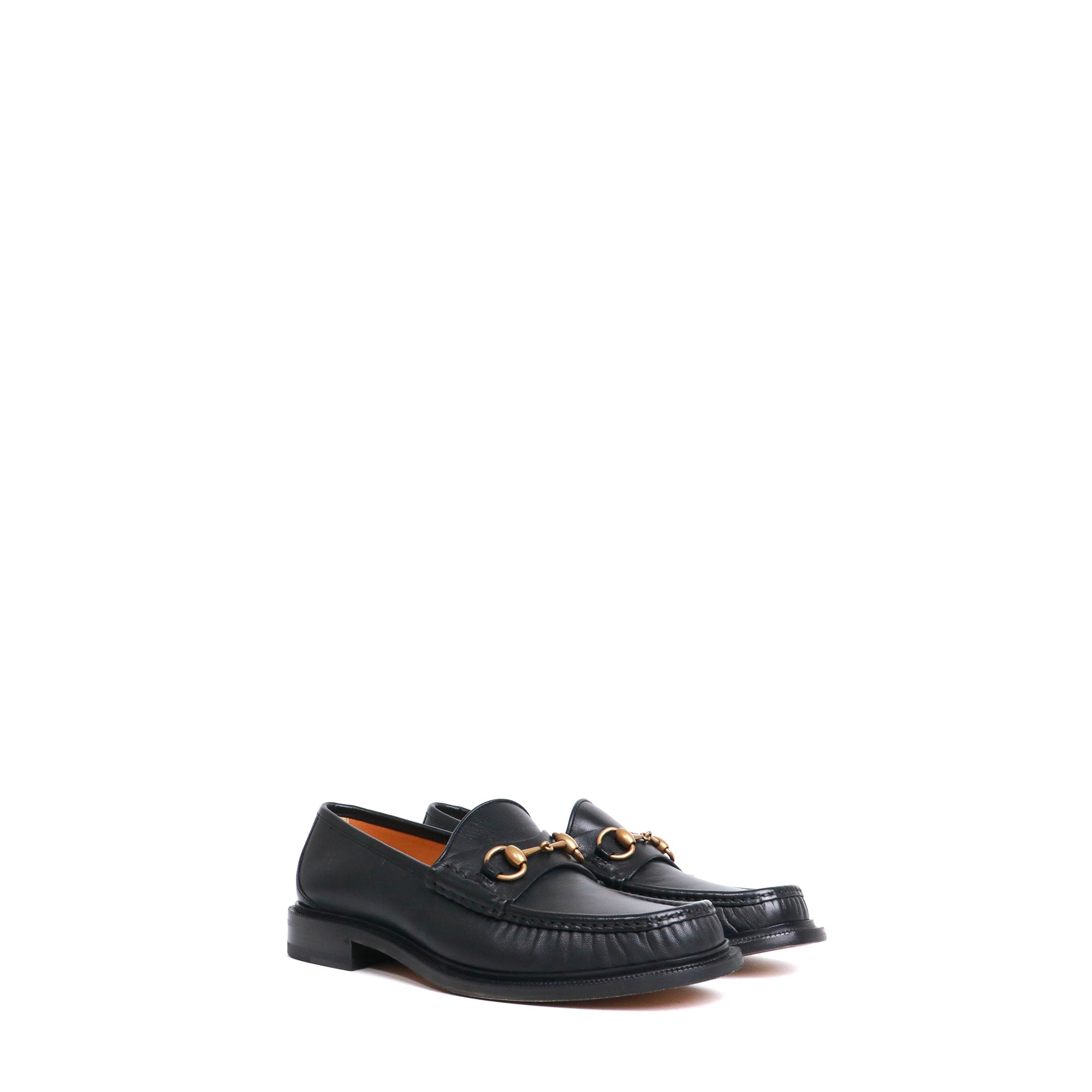 GUCCI - Gucci Mors loafers in black smooth leather (T42)