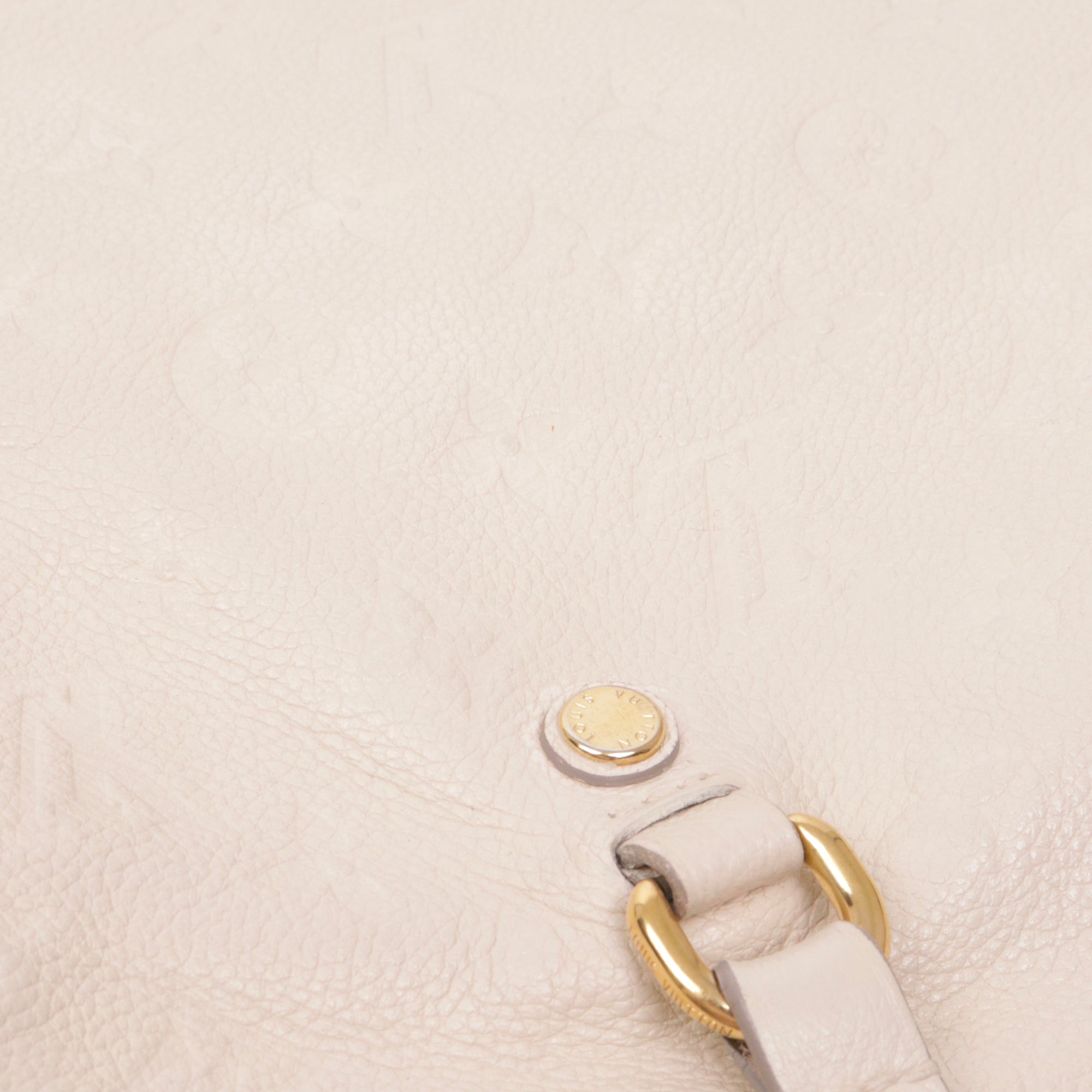 LOUIS VUITTON - Sac à main Lumineuse Louis Vuitton en cuir empreinte beige