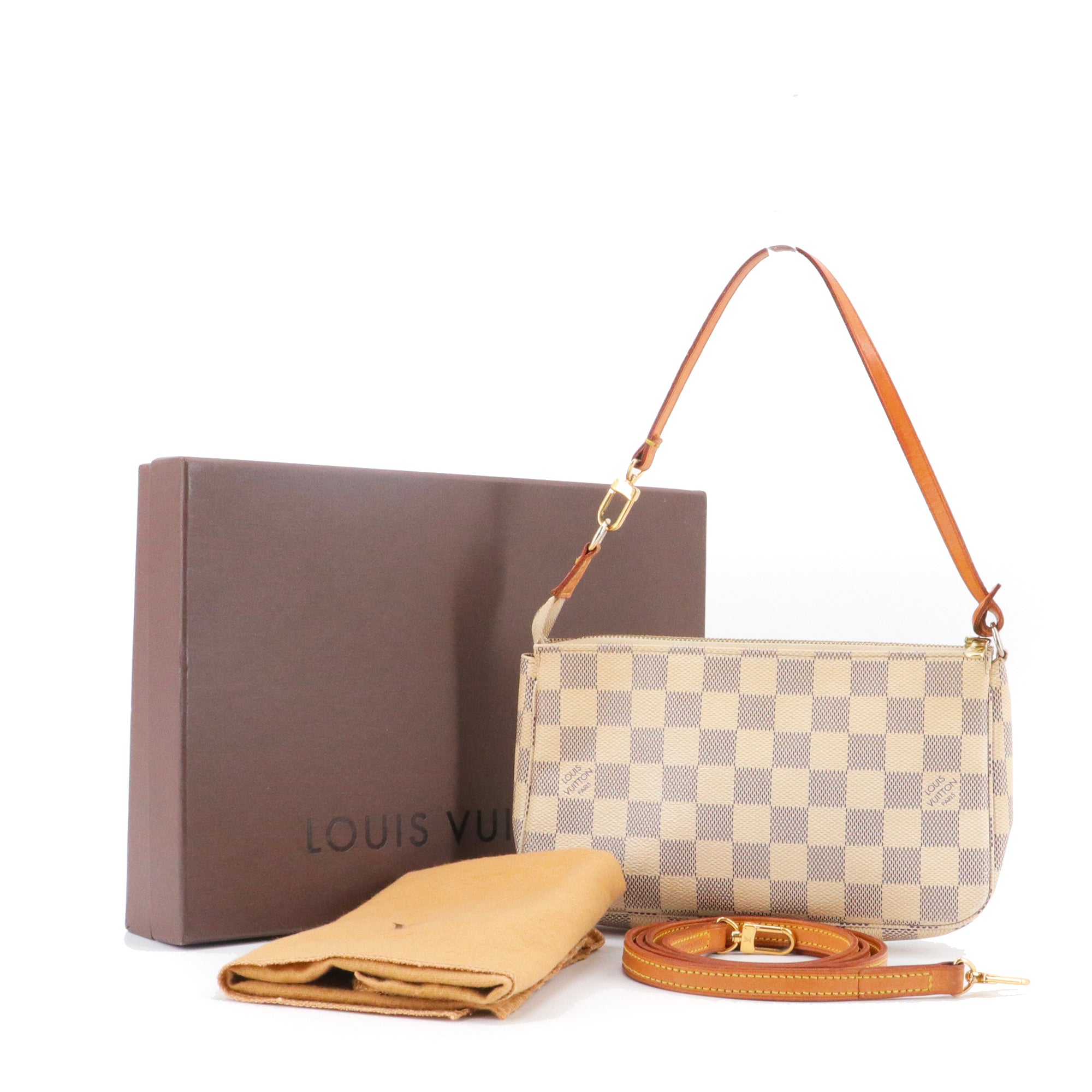 LOUIS VUITTON - Louis Vuitton Accessory Pouch in Damier Azur Canvas