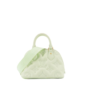 LOUIS VUITTON - Sac à bandoulière Alma BB Bubblegram Louis Vuitton en cuir vert d'eau