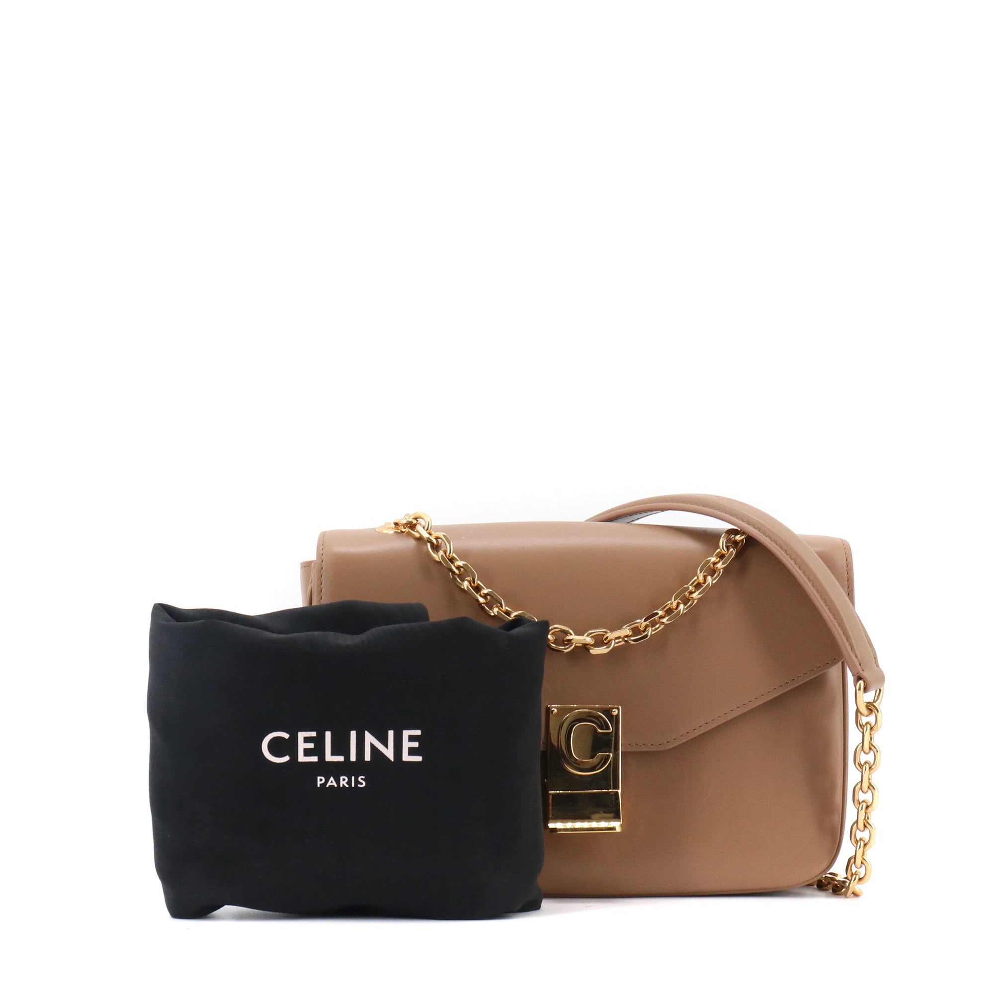 CELINE - Sac à bandoulière C Celine en cuir marron