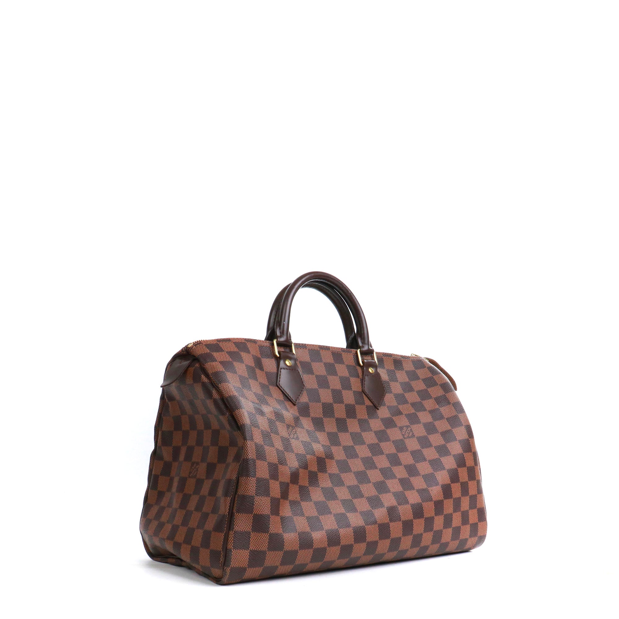 LOUIS VUITTON - Louis Vuitton Speedy 35 shoulder bag in Damier Ébène canvas
