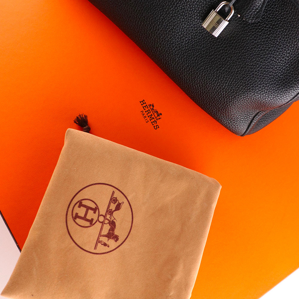 HERMÈS - Birkin 35 handbag in black togo leather 