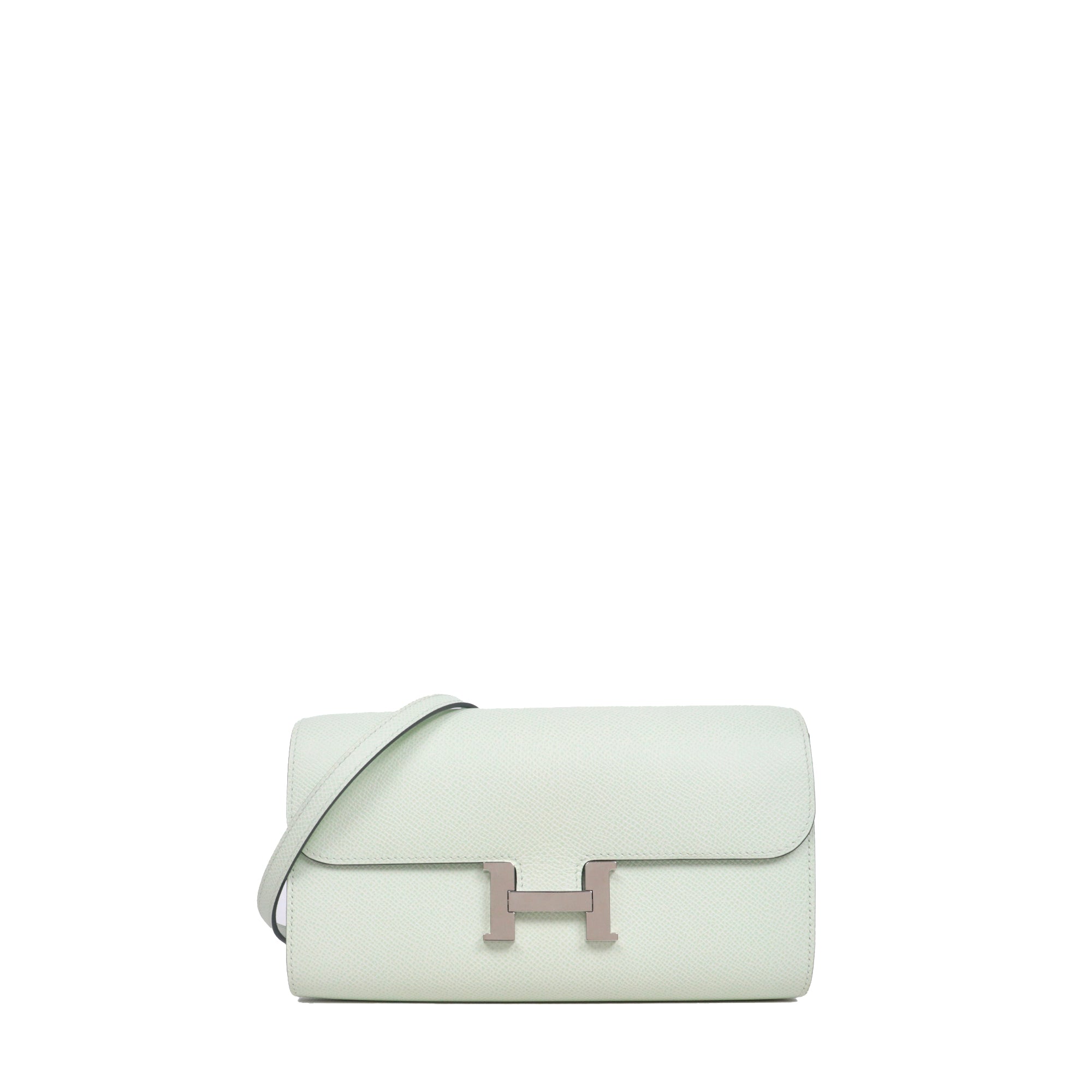 HERMÈS - Sac à bandoulière Constance To Go Hermès en cuir epsom vert fizz