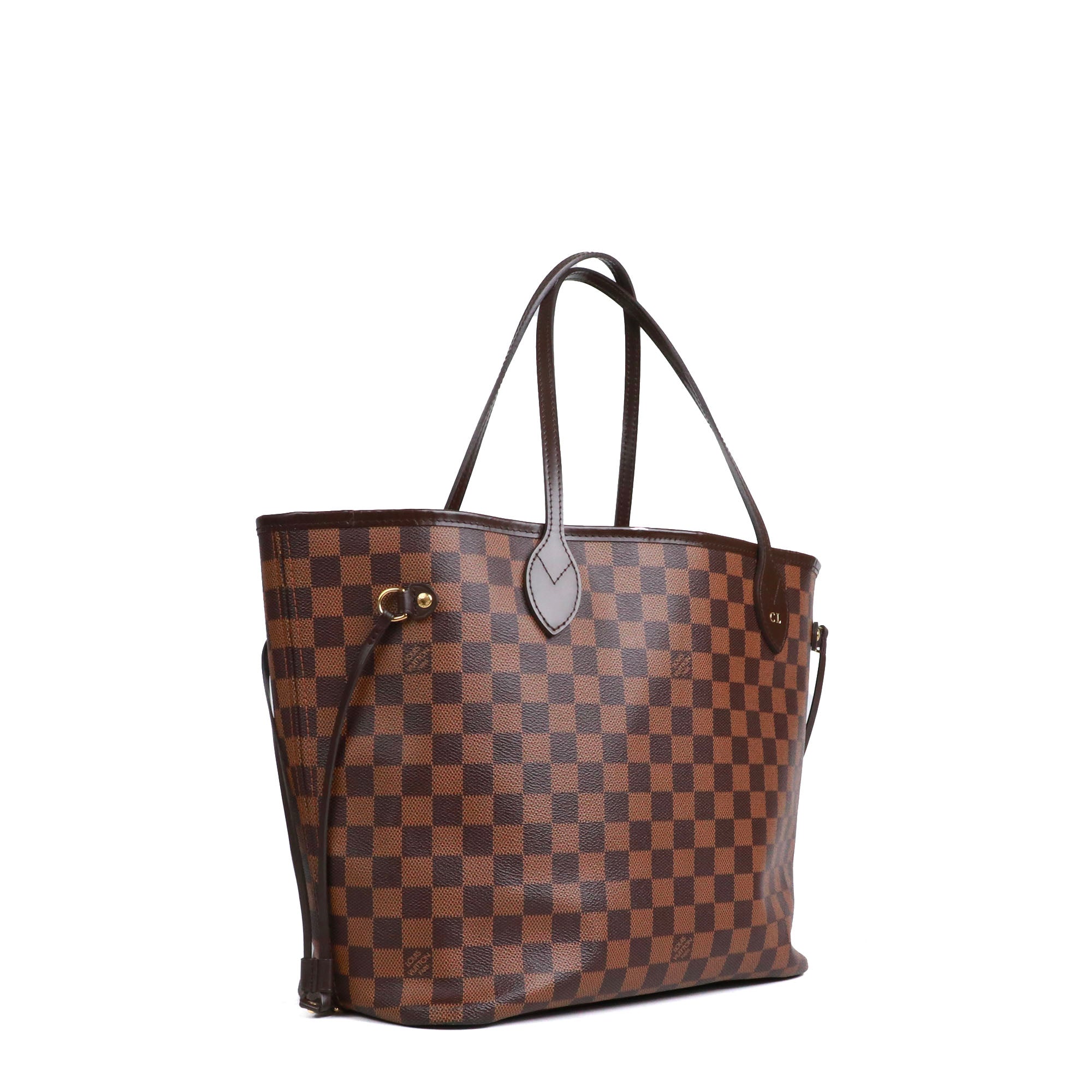 LOUIS VUITTON - Sac cabas Neverfull MM Louis Vuitton en toile enduite damier ébène
