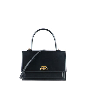 BALENCIAGA - Sharp handbag in black smooth leather