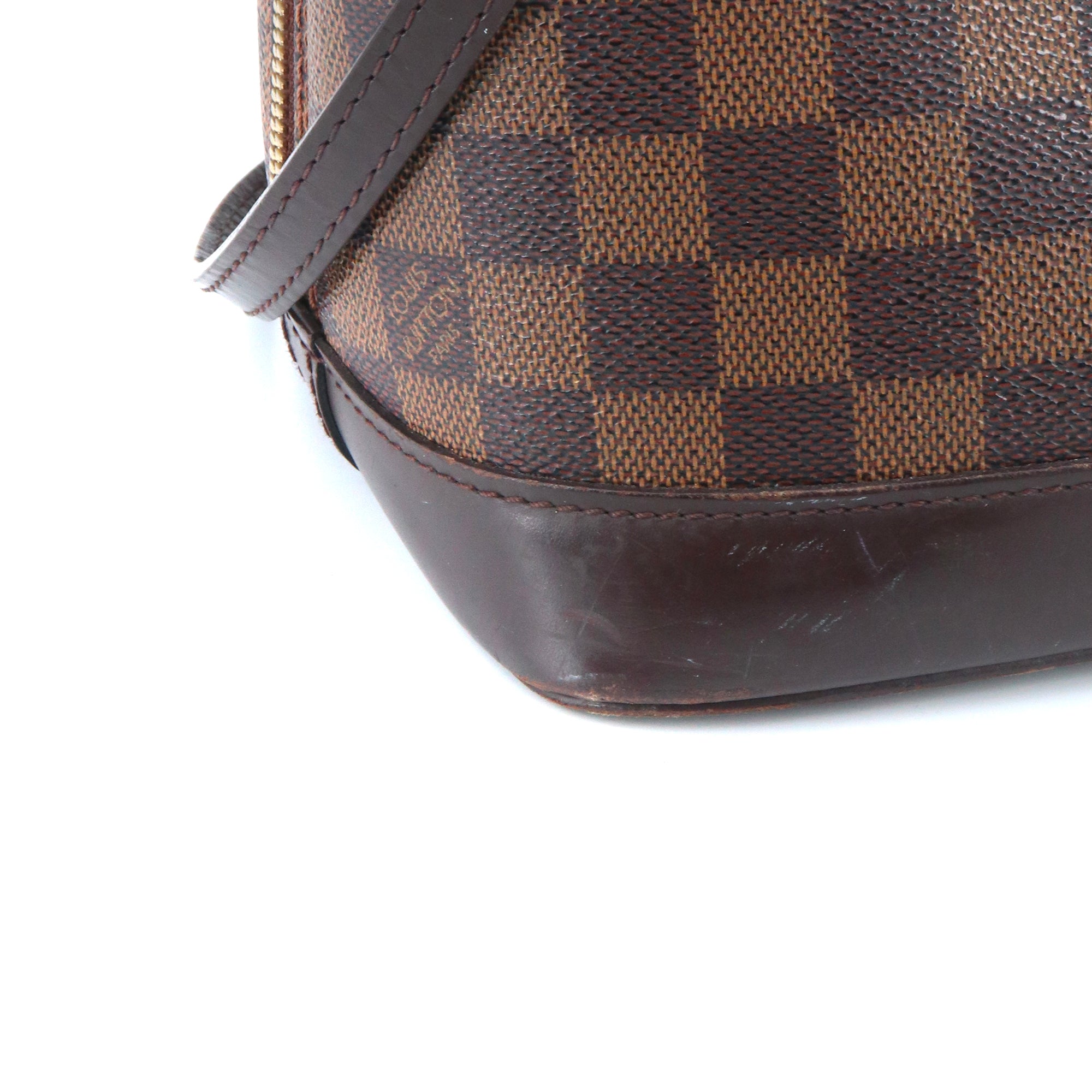 LOUIS VUITTON - Sac à main Alma PM Louis Vuitton en toile damier ébène