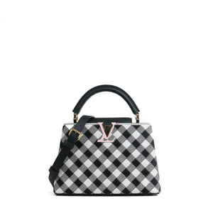 LOUIS VUITTON - Sac à main Capucines BB imprimé Vichy en cuir taurillon