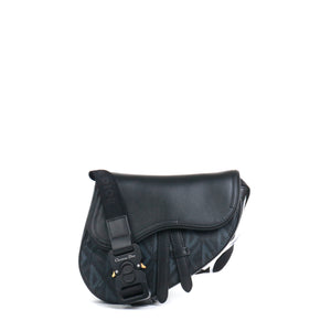 DIOR - Sac à bandoulière Saddle Dior en cuir noir