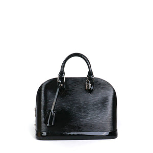 LOUIS VUITTON - Sac à main Alma PM Louis Vuitton en cuir épi verni noir