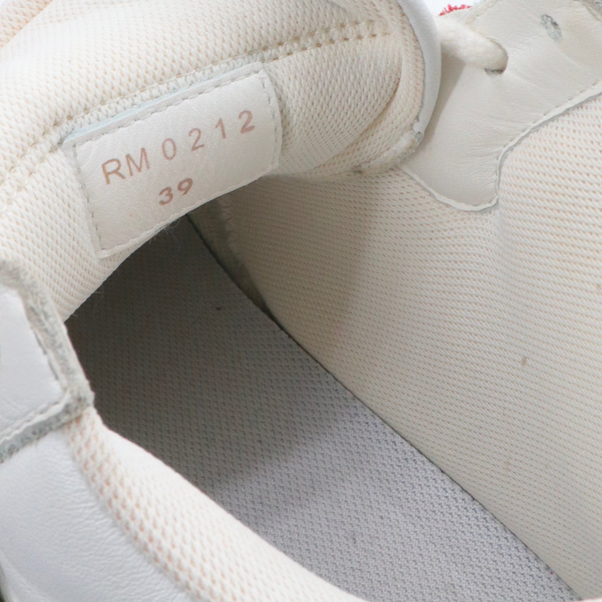 CELINE - Sneakers montantes CT-02 Celine en cuir blanc et rouge (T39)