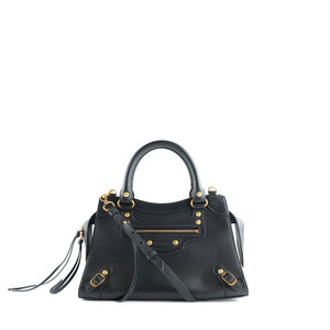 BALENCIAGA - Neo City shoulder bag in black smooth leather