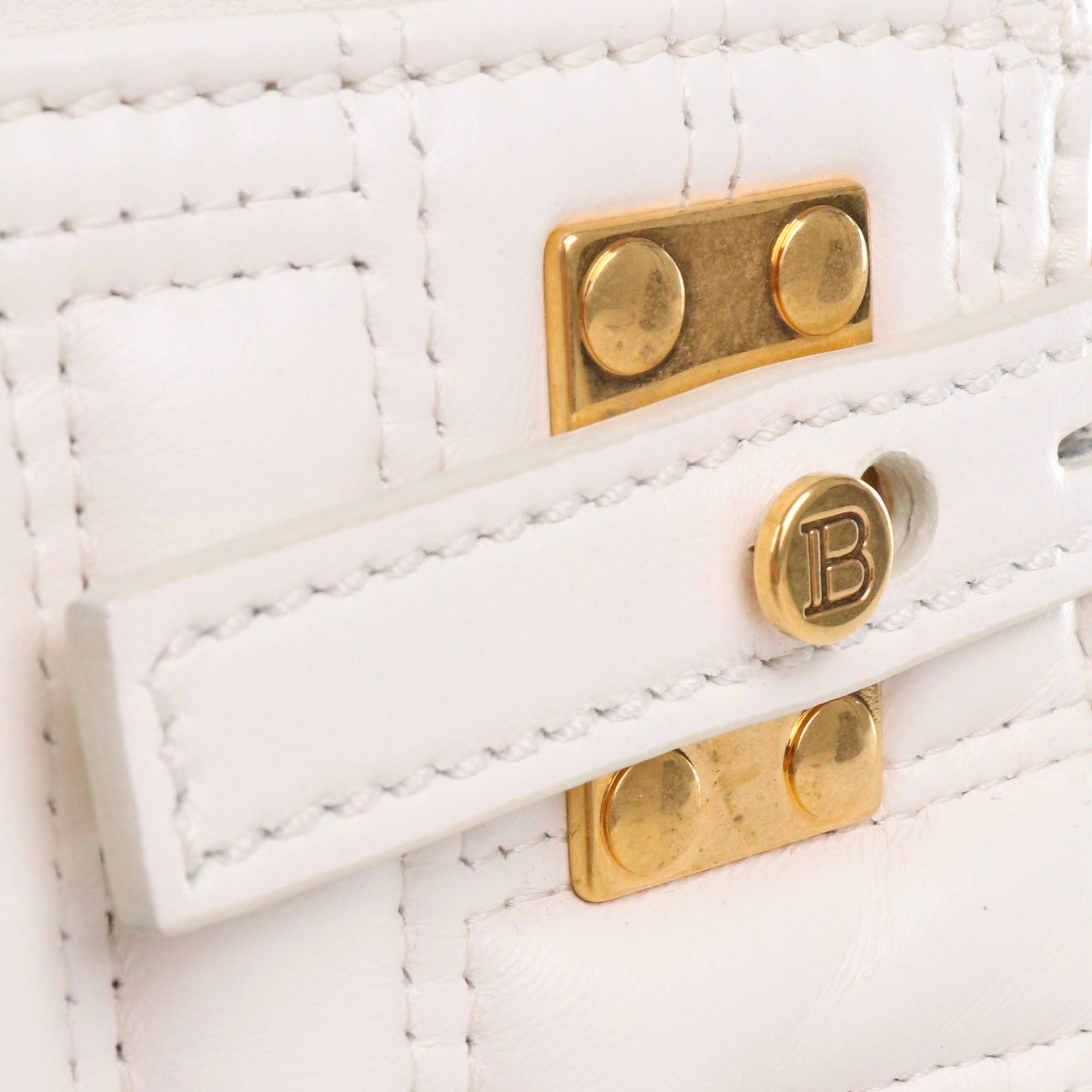 BALMAIN - B-Buzz 22 shoulder bag in leather and canvas