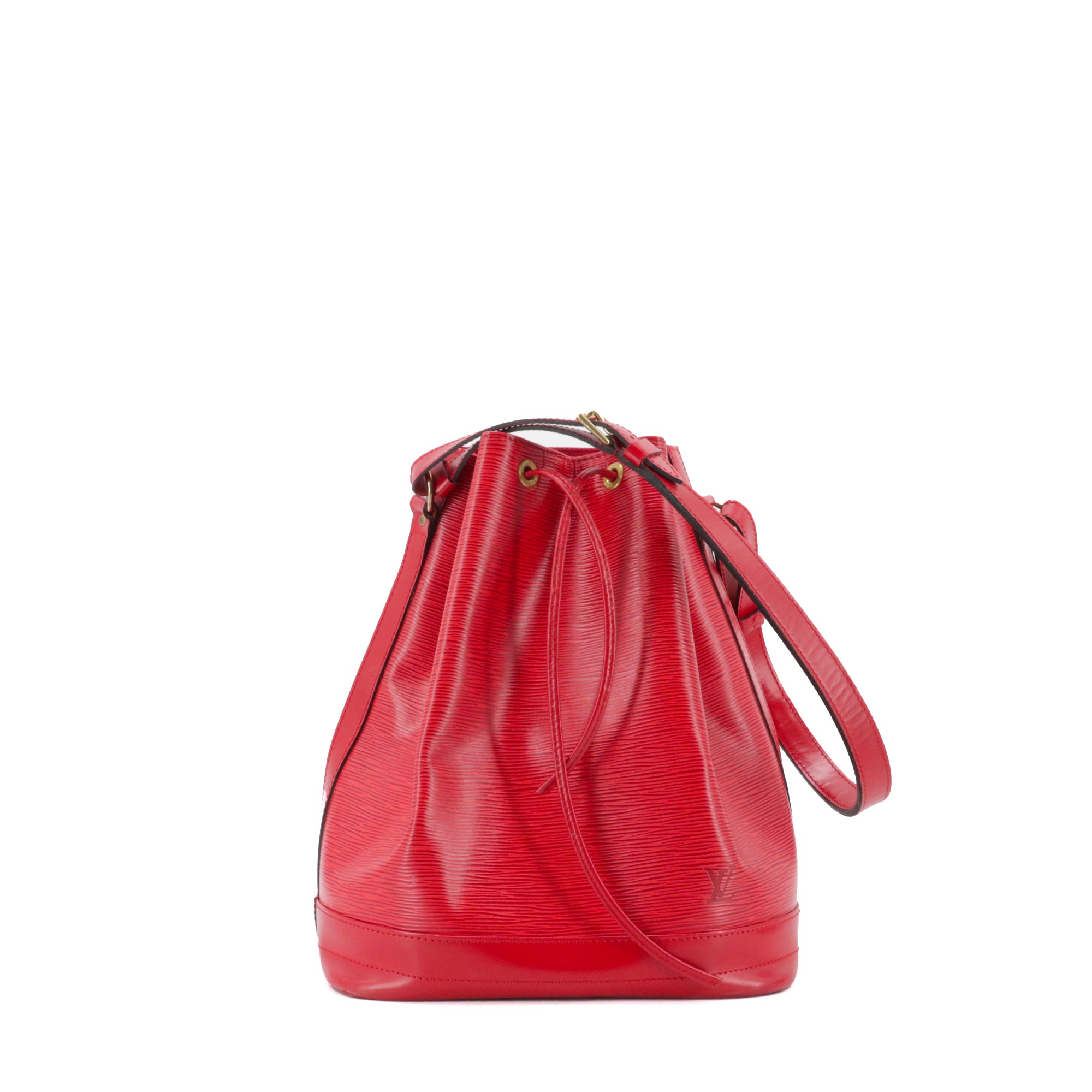 LOUIS VUITTON - NéoNoé shoulder bag in monogram canvas and poppy red leather