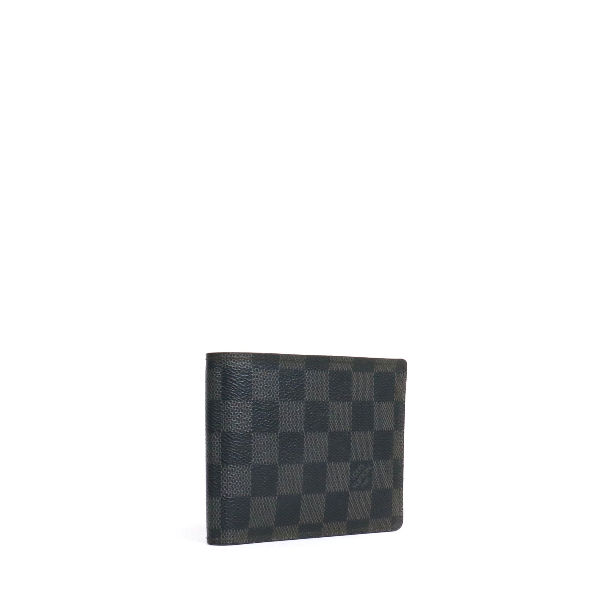 LOUIS VUITTON - Portefeuille Florin Louis Vuitton en toile damier graphite